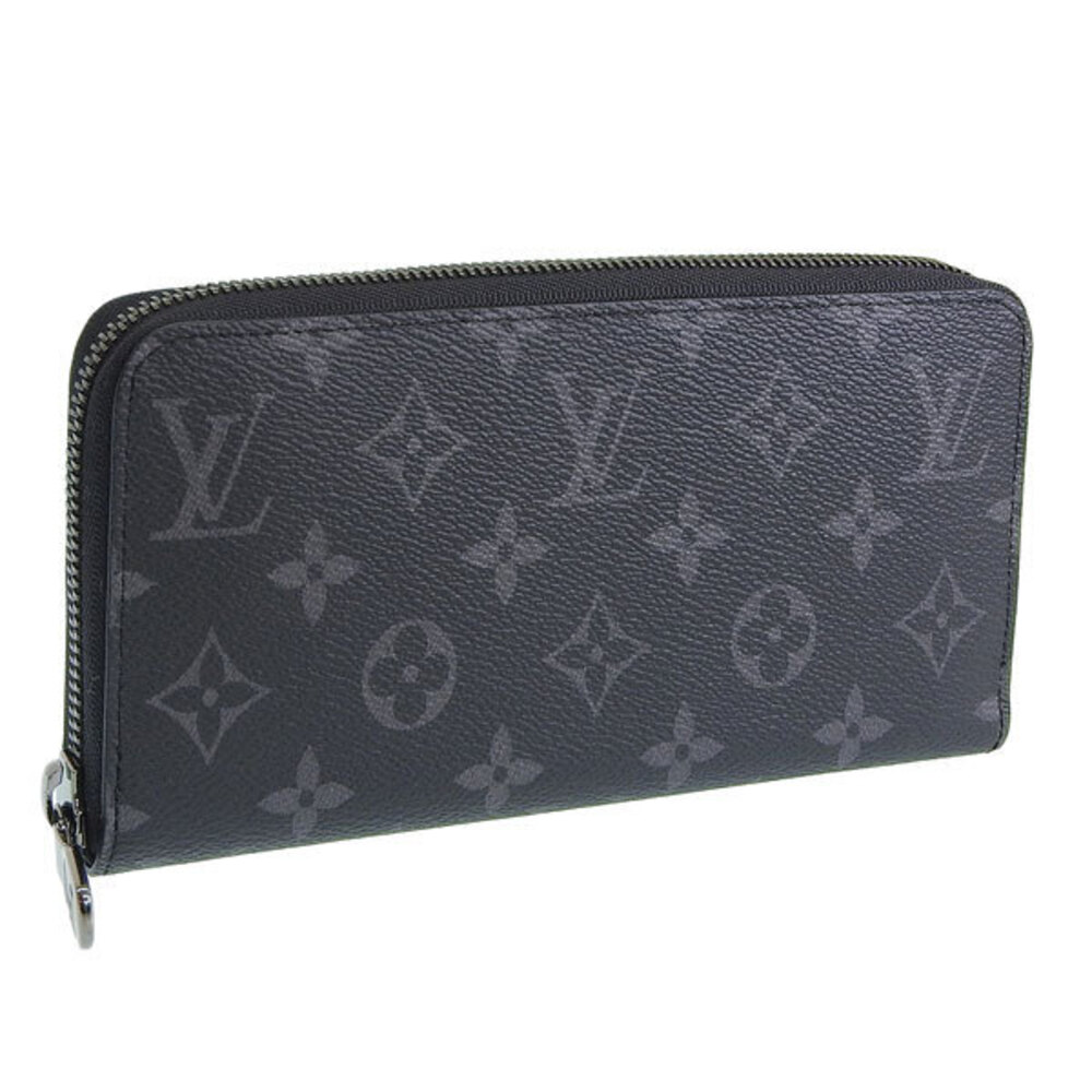 Louis Vuitton Long Wallet Monogram Eclipse Black Zippy Horizontal